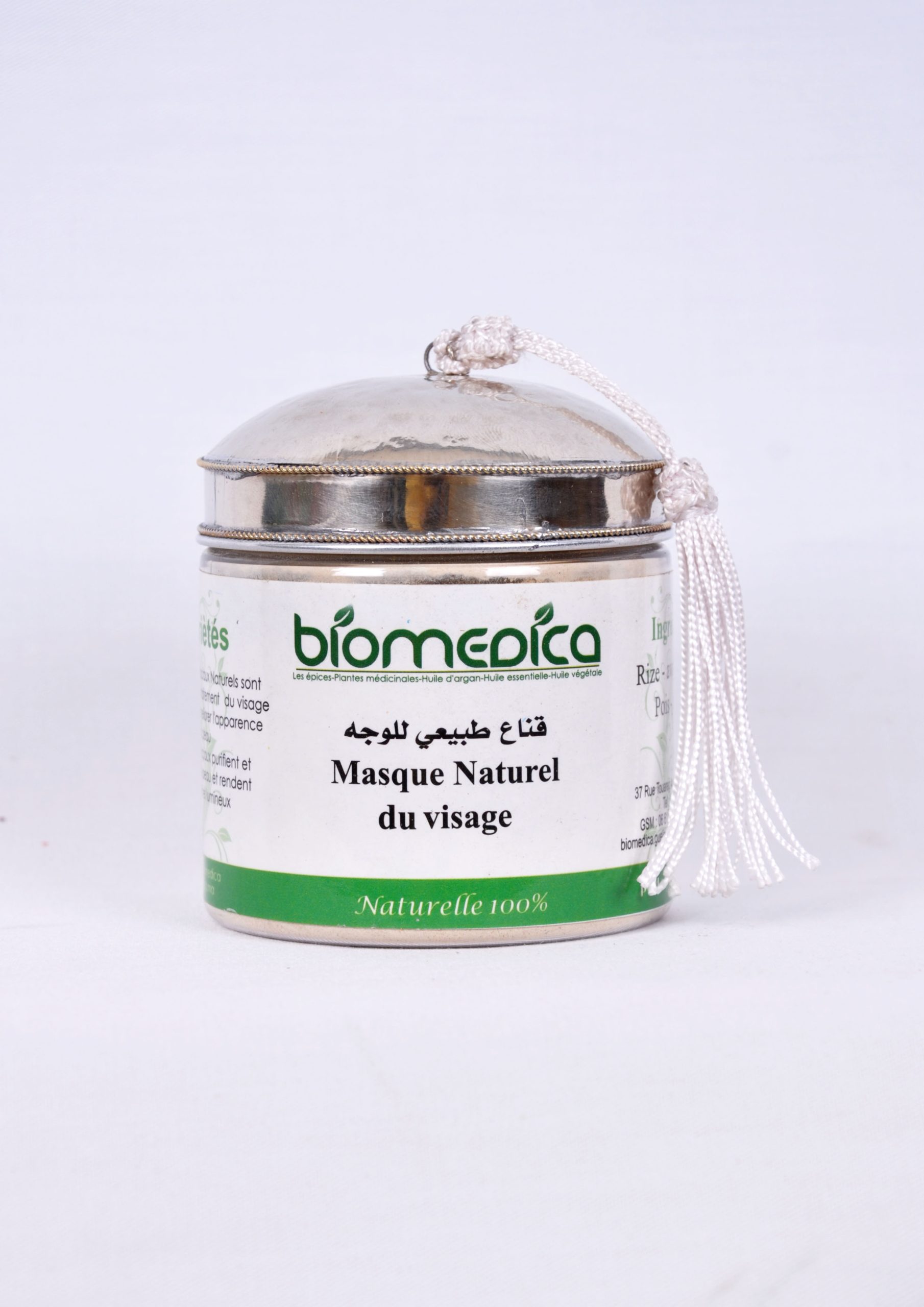 Masque poudre éclat naturelle pour le visage - 100G