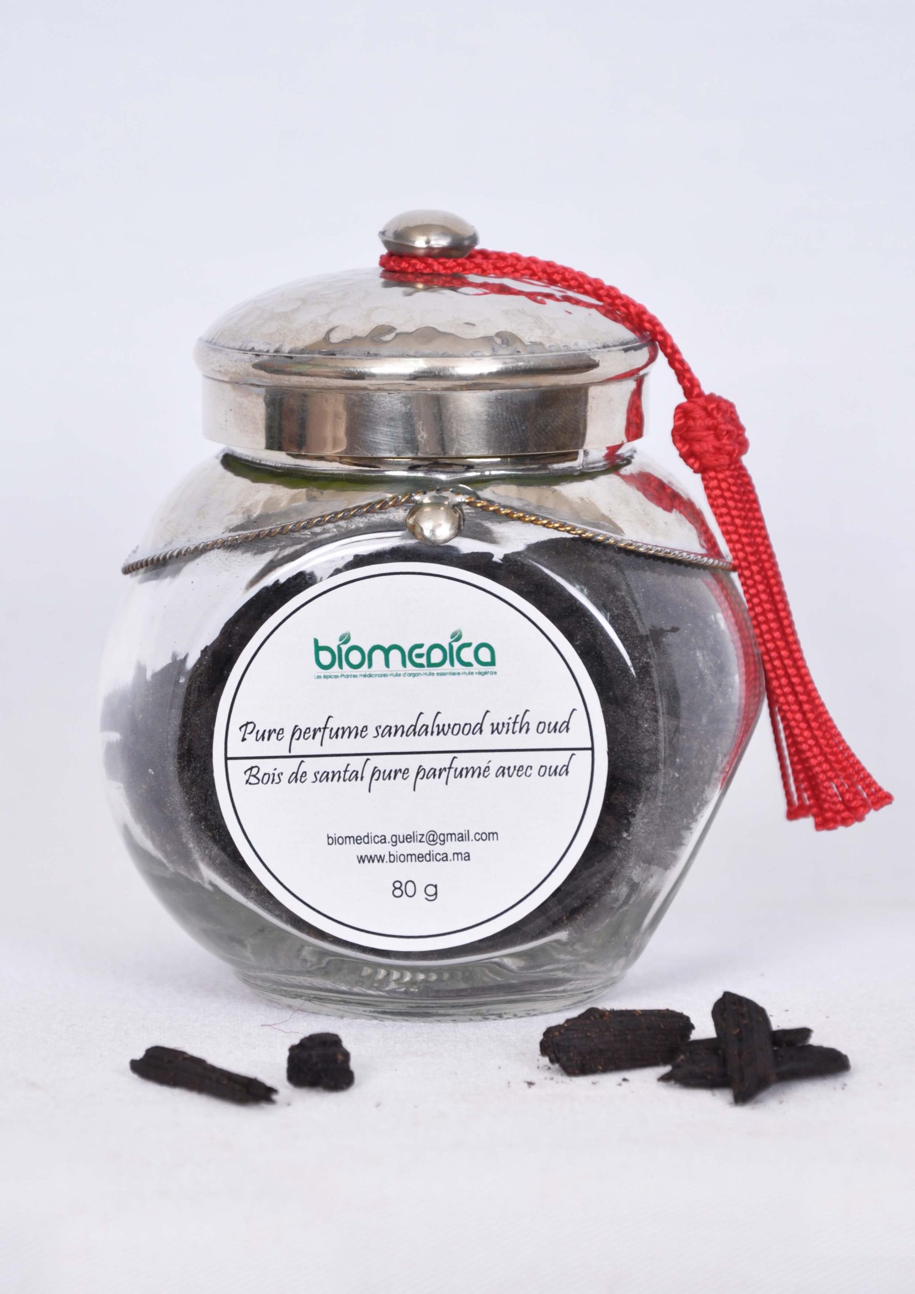 Bois de santal pure parfumé avec Oud  1G - 30 MAD