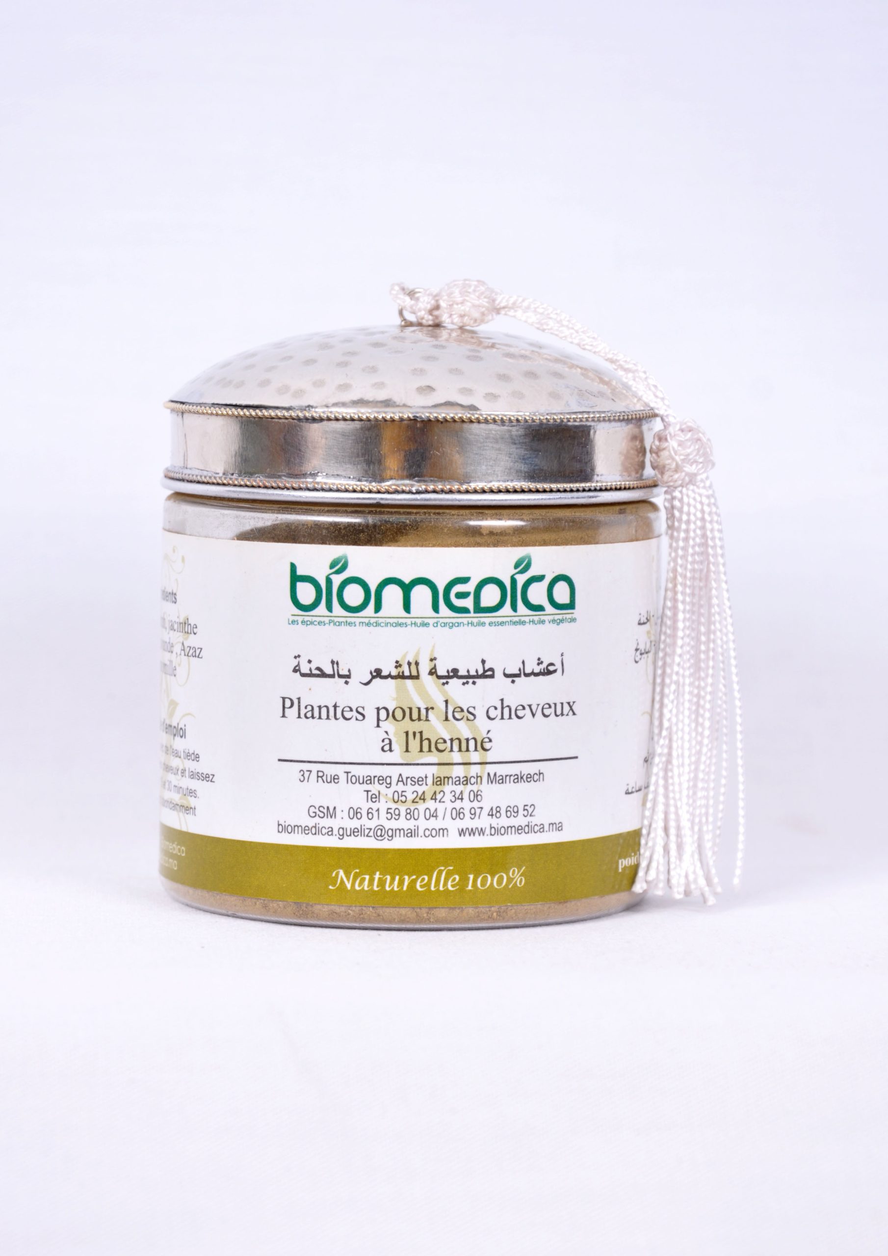 Plantes naturelles pour des cheveux avec le henné - 100G