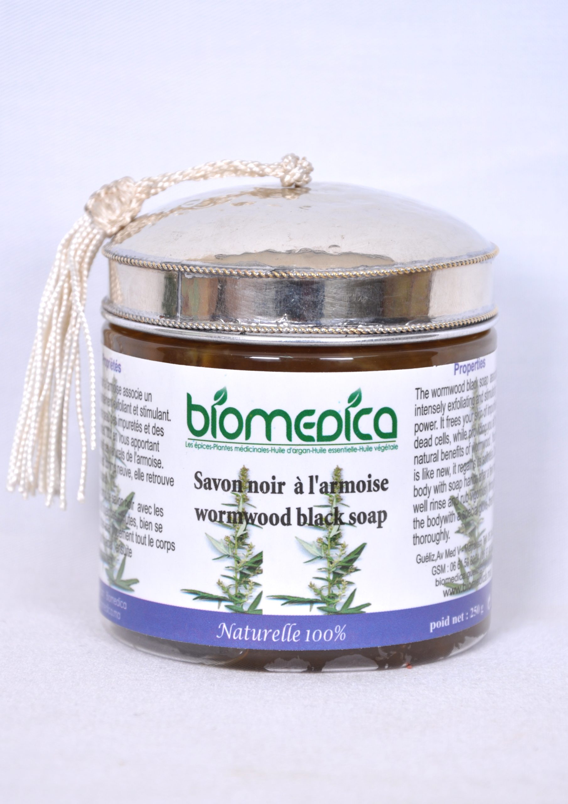 Savon noir à l’huiles essentielle d’Armoise -250G