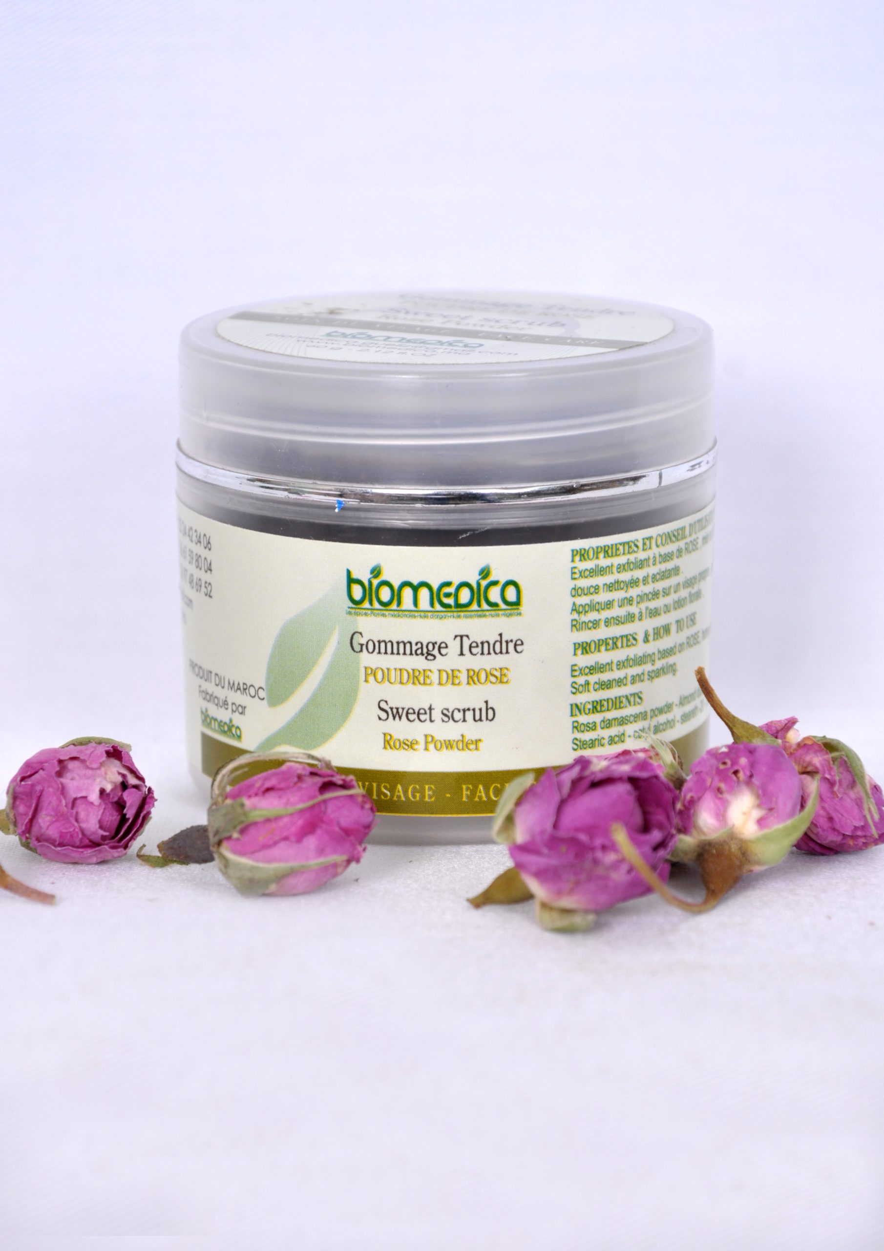 Gommage pour le visage à la rose -150G